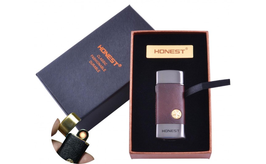 USB запальничка в подарунковій упаковці Honest (Спіраль розжарювання) №XT-4979-4