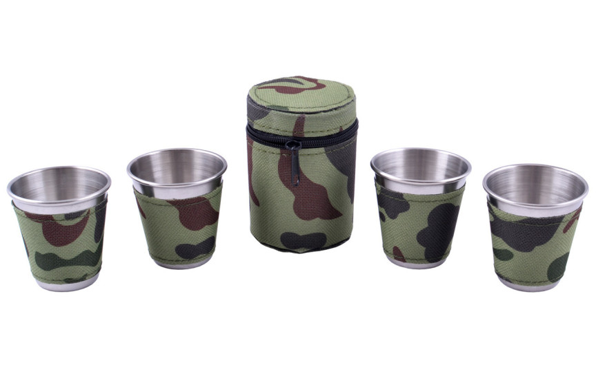 Рюмки в камуфляжном чехле (4 шт) №PM-23