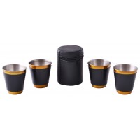 Походные рюмки из нержавеющей стали (4 шт) PQ-14 Black