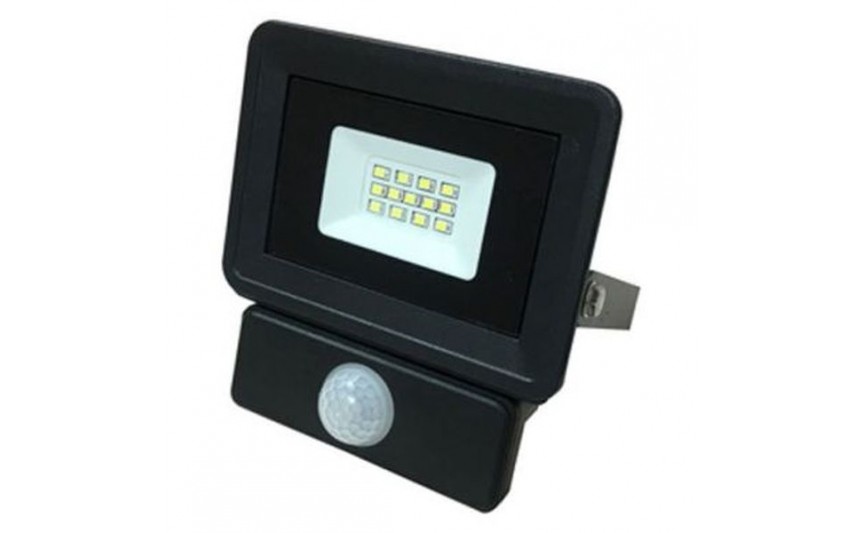 Світлодіодний прожектор BIOM S4-SMD-10-Slim Black Sensor 6500К 220V IP65