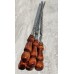 Набір шампурів з дерев'яною лакованою ручкою 70 см 6 шт
