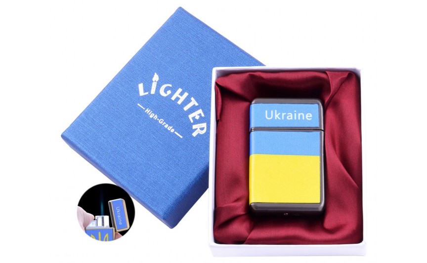 Зажигалка в подарочной коробке "Украина" (Острое пламя) №UA-21-2