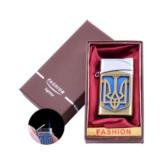 Запальничка в подарунковій коробці "Україна" (Гостре полум'я) №UA-24 Gold
