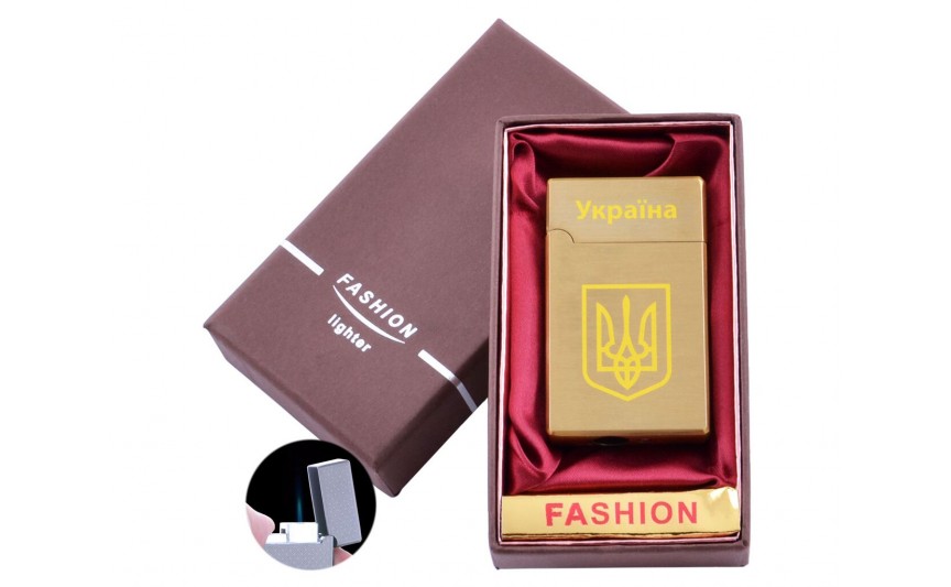 Зажигалка в подарочной коробке "Украина" (Острое пламя) №UA-39-4