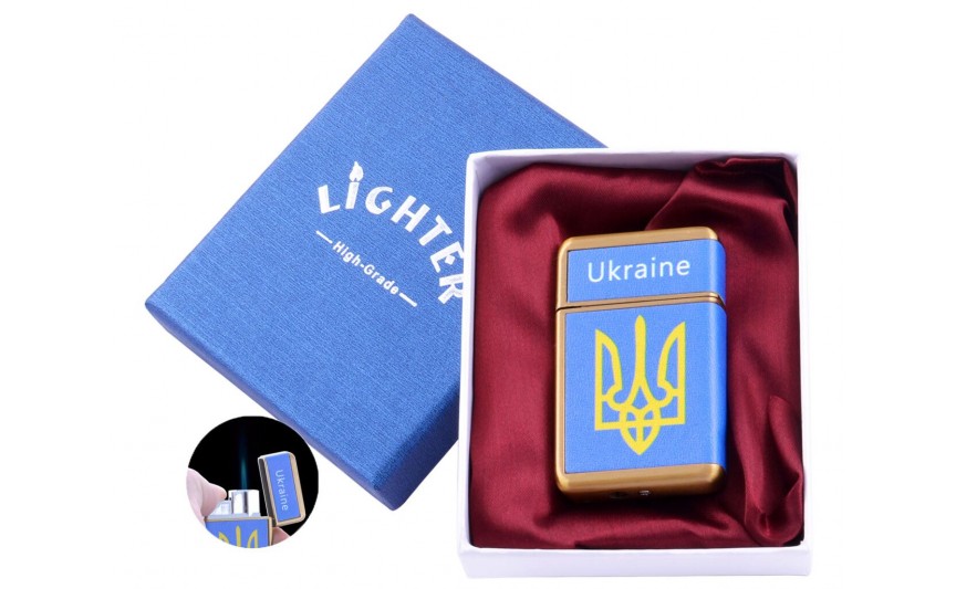 Зажигалка в подарочной коробке "Украина" (Острое пламя) №UA-21-3