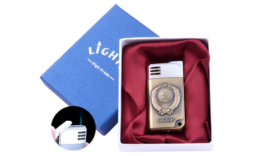 Зажигалка в подарочной коробке "СССР" (Острое пламя) №СССР-6 Gold