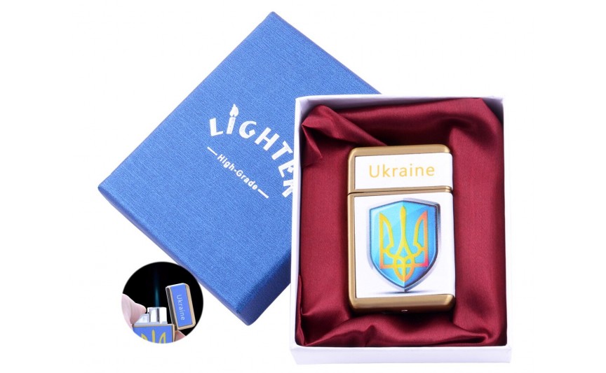 Зажигалка в подарочной коробке "Украина" (Острое пламя) №UA-21-1