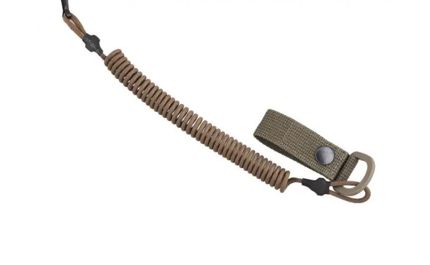 Тренчик карабін шнур страхувальний кручений паракорд койот 973-1