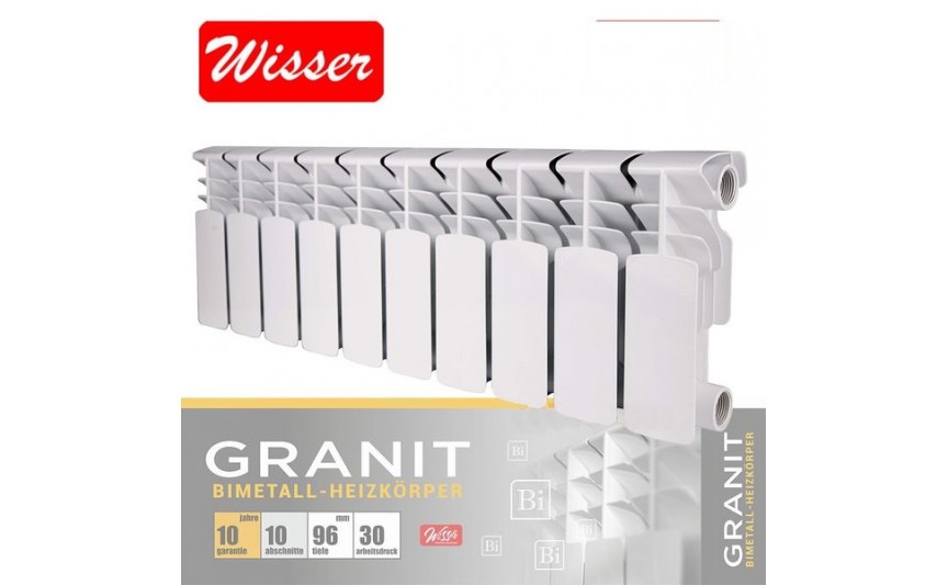 Біметалічний радіатор Wisser Granit 200/96