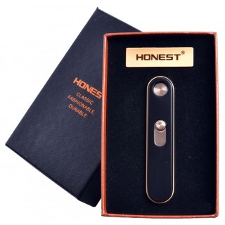 USB запальничка в подарунковій упаковці "Honest" (спіраль розжарювання) №4825 Black
