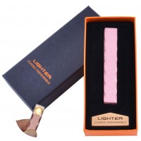 USB  зажигалка в подарочной упаковке Lighter (Спираль накаливания) №HL-47 Pink