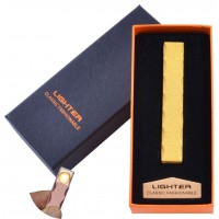 USB  зажигалка в подарочной упаковке Lighter (Спираль накаливания) №HL-47 Gold