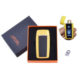 USB  Запальничка в подарунковій упаковці Україна (спіраль розжарювання) №HL-56 Gold