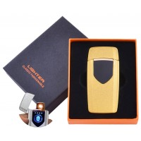 USB  зажигалка в подарочной упаковке Lighter (Спираль накаливания) №HL-57 Gold