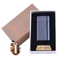 USB  зажигалка в подарочной упаковке Lighter (Спираль накаливания) №XT-4981 Black