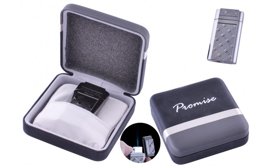 Зажигалка подарочная Promise (Острое пламя) №3526 Black