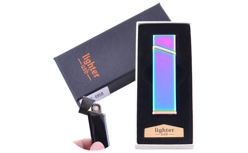 USB  зажигалка в подарочной упаковке Lighter (Спираль накаливания) №XT-4959-1