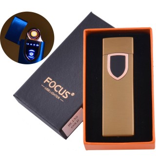 USB Запальничка в подарунковій коробці Focus (спіраль розжарювання) №HL-135 Gold