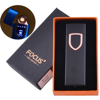 USB Запальничка в подарунковій коробці Focus (спіраль розжарювання) №HL-135 Black