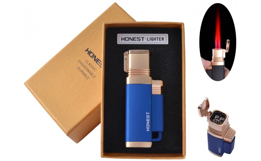 Зажигалка для сигар в подарочной упаковке Honest (Турбо пламя)  №3883-1