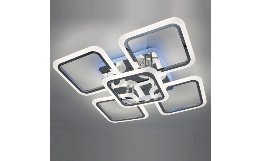 Светодиодная акриловая люстра с пультом LD3689-5CR+RGB